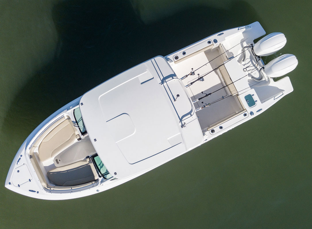 The Pursuit DC266 dual console is both a bowrider and a fishing boat.